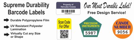 Supreme Durability Barcode Labels - Ultra Tough!